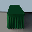 Hunter Green 6' ft. Spandex Table Skirt 72Lx30Wx30H Rectangular Fitted Stretch Tablecloth