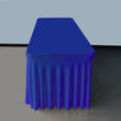 Royal Blue 6' ft. Spandex Table Skirt 72Lx30Wx30H Rectangular Fitted Stretch Tablecloth