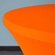 Neon Orange 5 ft. 60in Round Spandex Tablecloth Fitted Stretch Table Cover Wedding Banquet Party