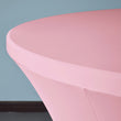 Pink 5 ft. 60in Round Spandex Tablecloth Fitted Stretch Table Cover Wedding Banquet Party