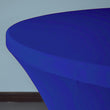 Royal Blue 6 ft. 72in Round Spandex Tablecloth Fitted Stretch Table Cover Wedding Banquet Party