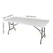 GW Linens White 6' ft. Fitted Polyester Tablecloth Table Cover Wedding Banquet Party - GWLinens
