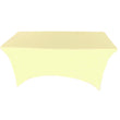 Ivory 4' ft. x 2.5' ft. Spandex Fitted Stretch Tablecloth Table Cover Wedding Banquet Party
