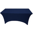 Navy Blue 4' ft. x 2.5' ft. Spandex Fitted Stretch Tablecloth Table Cover Wedding Banquet Party