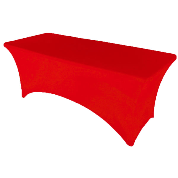 Red 4' ft. x 2.5' ft. Spandex Fitted Stretch Tablecloth Table Cover Wedding Banquet Party
