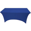 Royal Blue 6' ft. Spandex Fitted Stretch Tablecloth Table Cover Wedding Banquet Party