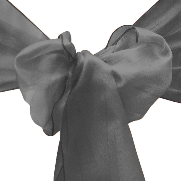 10pcs Black Organza Sash 8
