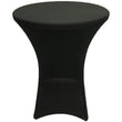 GW Linens Black 32" x 43" Cocktail Spandex Fitted Stretch Tablecloth Table Cover Wedding Banquet Party - GWLinens