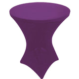 GW Linens Purple 28" x 43" Cocktail Spandex Fitted Stretch Tablecloth Table Cover Wedding Banquet Party - GWLinens