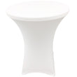 GW Linens White 24" x 43" Cocktail Spandex Fitted Stretch Tablecloth Table Cover Wedding Banquet Party - GWLinens