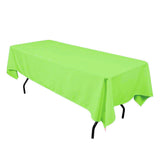 GW Linens Lime Green 60" x 102" Rectangular Seamless Tablecloth For Wedding Restaurant Banquet Party