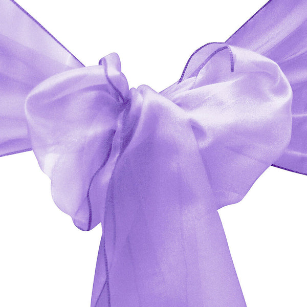 10pcs Purple Organza Sash 8