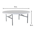 Black 6 ft. 72in Round Spandex Tablecloth Fitted Stretch Table Cover Wedding Banquet Party