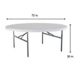 Purple 6 ft. 72in Round Spandex Tablecloth Fitted Stretch Table Cover Wedding Banquet Party