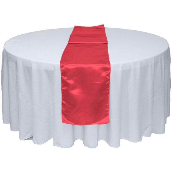 Coral Satin Table Runner 12