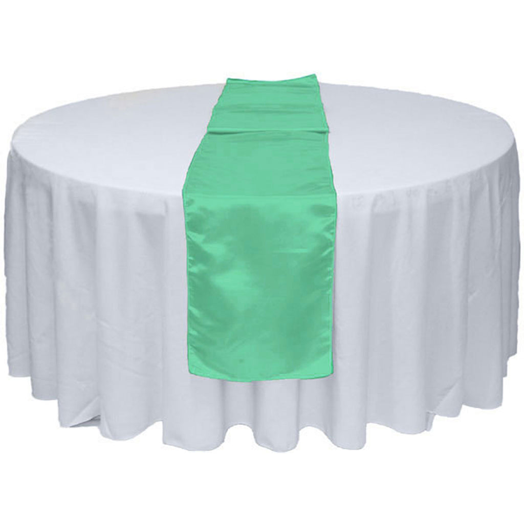 Turquoise Satin Table Runner 12 X 108 For Wedding Party