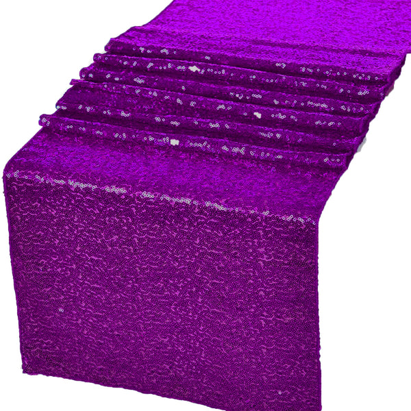 Purple Glitz Sequin Table Runners 12