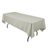 GW Linens Silver 60" x 102" Rectangular Seamless Tablecloth For Wedding Restaurant Banquet Party - GWLinens