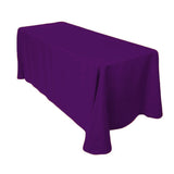 GW Linens Purple 90" x 132" Rectangular Seamless Tablecloth For Wedding Restaurant Banquet Party - GWLinens