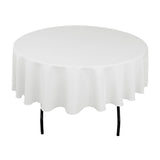 GW Linens White 90" Round Seamless Tablecloth For Wedding Party Banquet table - GWLinens