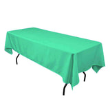 GW Linens Turquoise 60" x 102" Rectangular Seamless Tablecloth For Wedding Restaurant Banquet Party - GWLinens