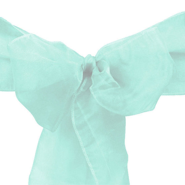 10pcs Turquoise Organza Sash 8