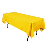 GW Linens Yellow 60" x 102" Rectangular Seamless Tablecloth For Wedding Restaurant Banquet Party - GWLinens
