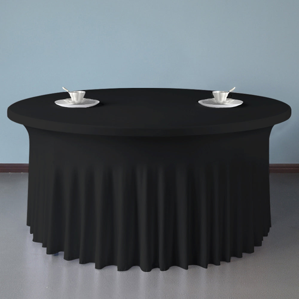 5 Ft Royal Blue Spandex Fitted Tablecloth – Stretch Table Cover For 25.5" Width Tables