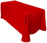 GW Linens Red 90" x 132" Rectangular Seamless Tablecloth For Wedding Restaurant Banquet Party