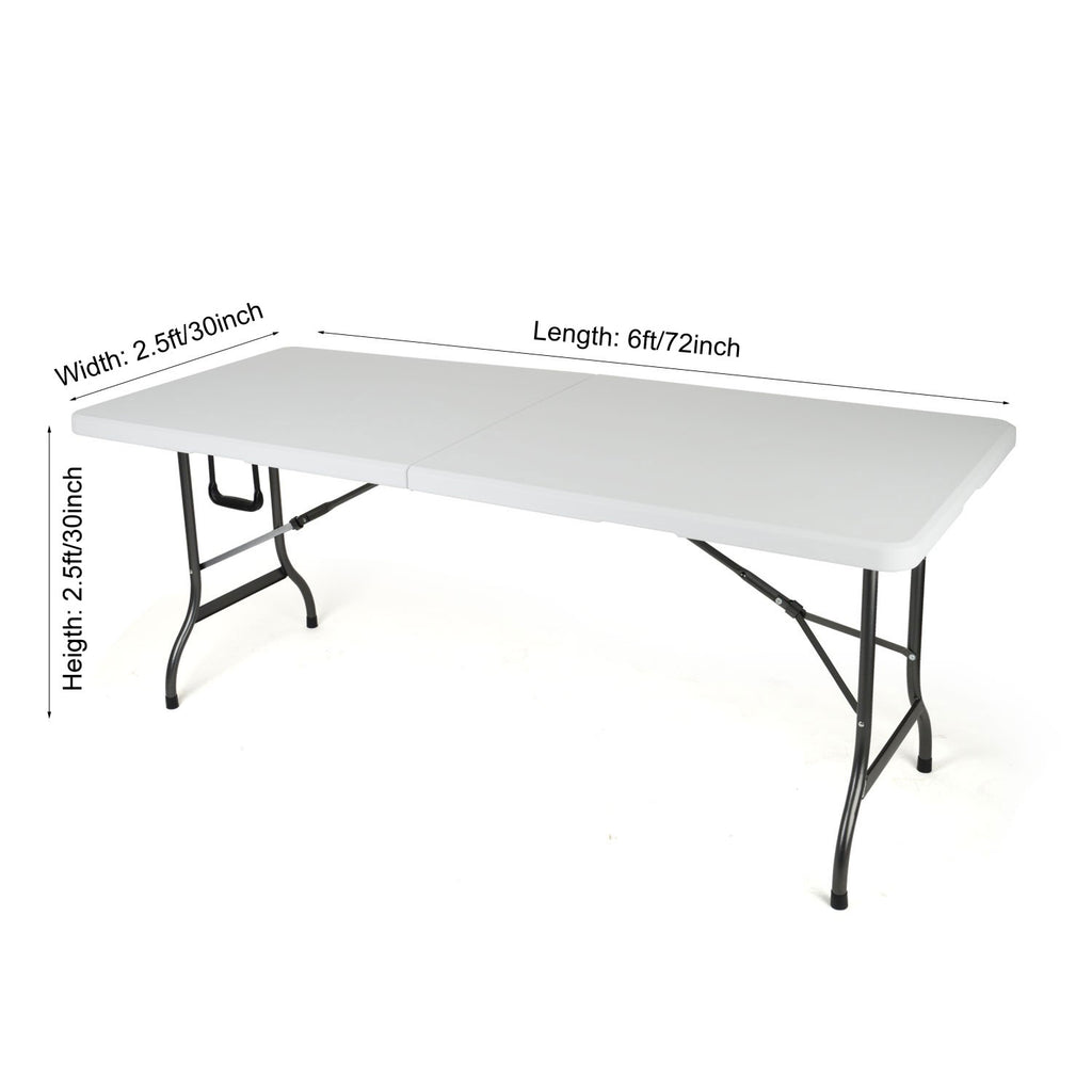 GW Linens White 6' ft. Fitted Tablecloth Table Cover