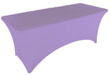 GW Linens Lavender 6' ft. Open Back Spandex Fitted Stretch Tablecloth Table Cover
