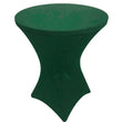 GW Linens Hunter Green 24" x 43" Cocktail Spandex Fitted Stretch Tablecloth Table Cover Wedding Banquet Party - GWLinens