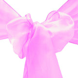 10pcs Lavender Organza Sash 8"x108" for Chair Cover Ribbons Bow Wedding Banquet Decor - GWLinens