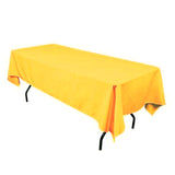 GW Linens Orange Yellow 60" x 102" Rectangular Seamless Tablecloth For Wedding Restaurant Banquet Party - GWLinens