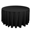 GW Linens Black 132" Round Seamless Tablecloth For Wedding Party Banquet Table Cover