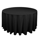 GW Linens Black 108" Round Seamless Tablecloth For Wedding Party Banquet Table Cover