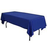 Royal Blue 58" x 102" Lamour Satin Rectangular Seamless Tablecloth For Wedding Restaurant Banquet Party