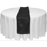 Black Satin Table Runner 12" x 108" for Wedding Party Banquet Decorations - GWLinens
