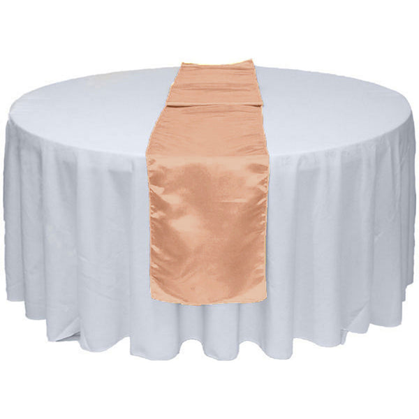 Blush Pink Satin Table Runner 12