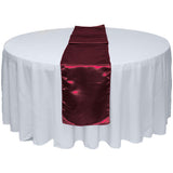 Burgundy Satin Table Runner 12" x 108" for Wedding Party Banquet Decorations - GWLinens