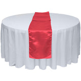 Coral Satin Table Runner 12" x 108" for Wedding Party Banquet Decorations - GWLinens