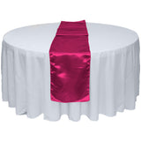 Fuchsia Satin Table Runner 12" x 108" for Wedding Party Banquet Decorations - GWLinens