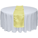 Ivory Satin Table Runner 12" x 108" for Wedding Party Banquet Decorations - GWLinens