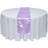 Lavender Satin Table Runner 12" x 108" for Wedding Party Banquet Decorations - GWLinens