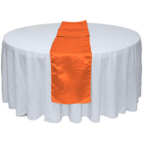 Orange Satin Table Runner 12" x 108" for Wedding Party Banquet Decorations - GWLinens