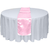 Pink Satin Table Runner 12" x 108" for Wedding Party Banquet Decorations - GWLinens