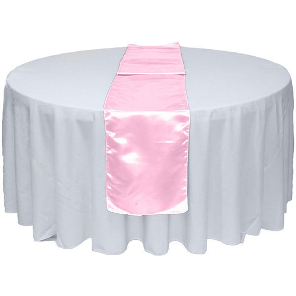 Pink Satin Table Runner 12