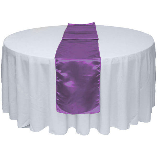 Purple Satin Table Runner 12