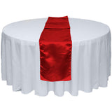 Red Satin Table Runner 12" x 108" for Wedding Party Banquet Decorations - GWLinens