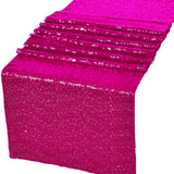Fuchsia Glitz Sequin Table Runners 12" x 72" for Wedding Party Banquet